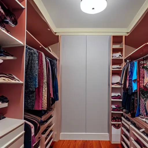 Image similar to gigantic walk-in closet for a woman