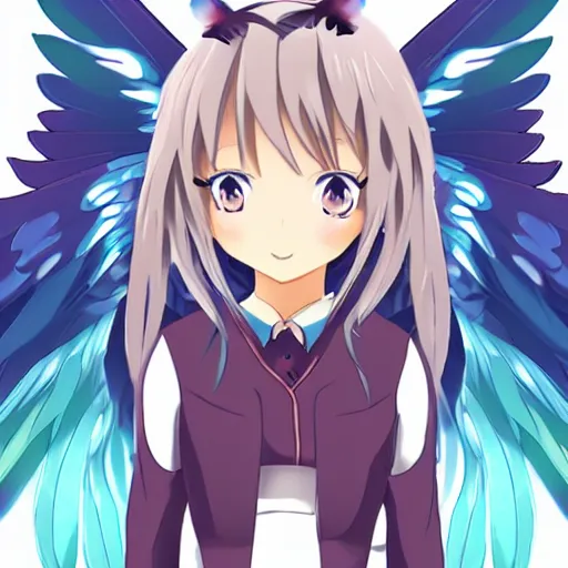 Image similar to anime girl with wings profile picture