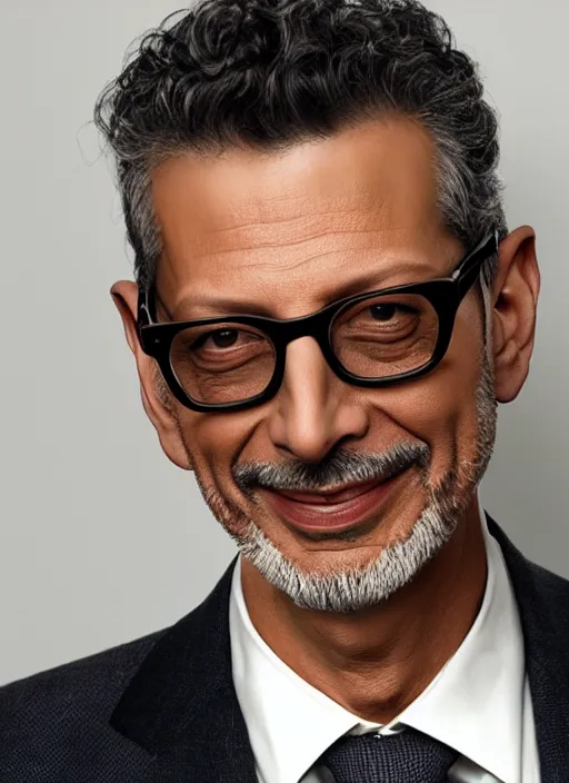 Prompt: Jeff Goldblum, the one true god