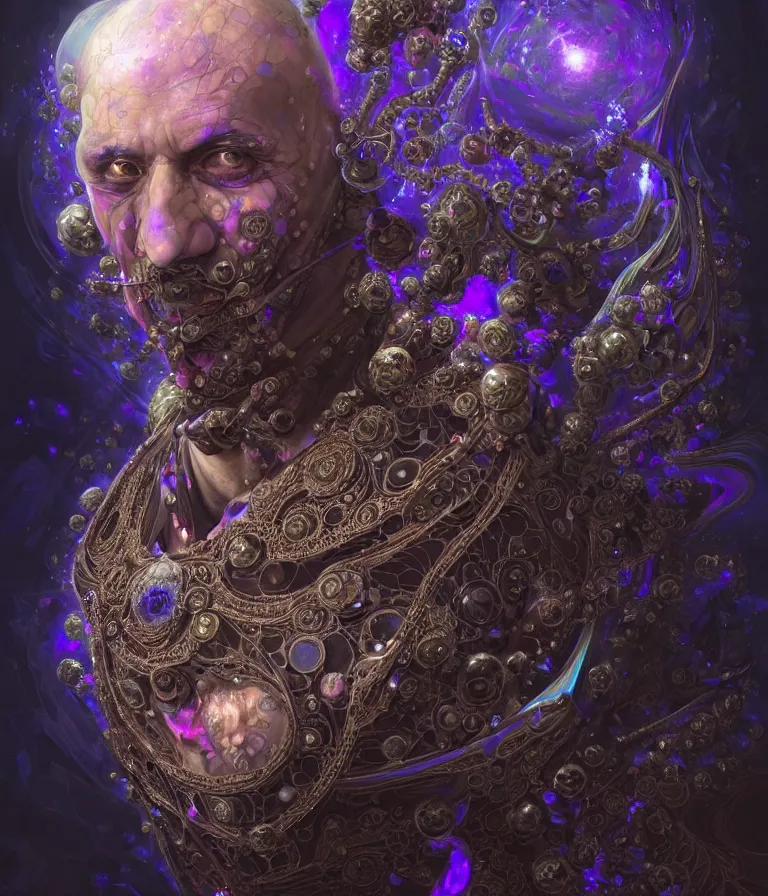 Prompt: front!!! shot of a court jester!!! character, mesmerizing fractal hypercubes, dark holography!!!, future, oil slick, crystalline edges, (((intricate))), elegant, highly detailed, centered, (((artstation, concept art, smooth, sharp focus, artgerm, Tomasz Alen Kopera, Peter Mohrbacher, donato giancola, Joseph Christian Leyendecker, WLOP, Boris Vallejo))), ((raytracing)), mugshot!!!!!, ugly!!!!!!, octane render, nvidia raytracing demo, octane render, nvidia raytracing demo, octane render, nvidia raytracing demo, grainy, muted, 8K, digitalblasphemy, metatron