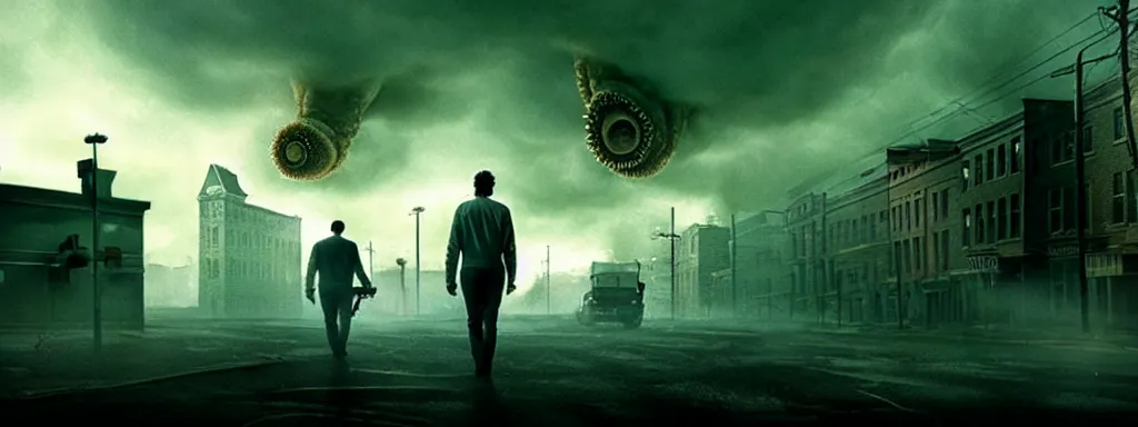 Prompt: roger deakins cinematography. a lovecraftian horror destroying a city. highly detailed. ambient occlusion