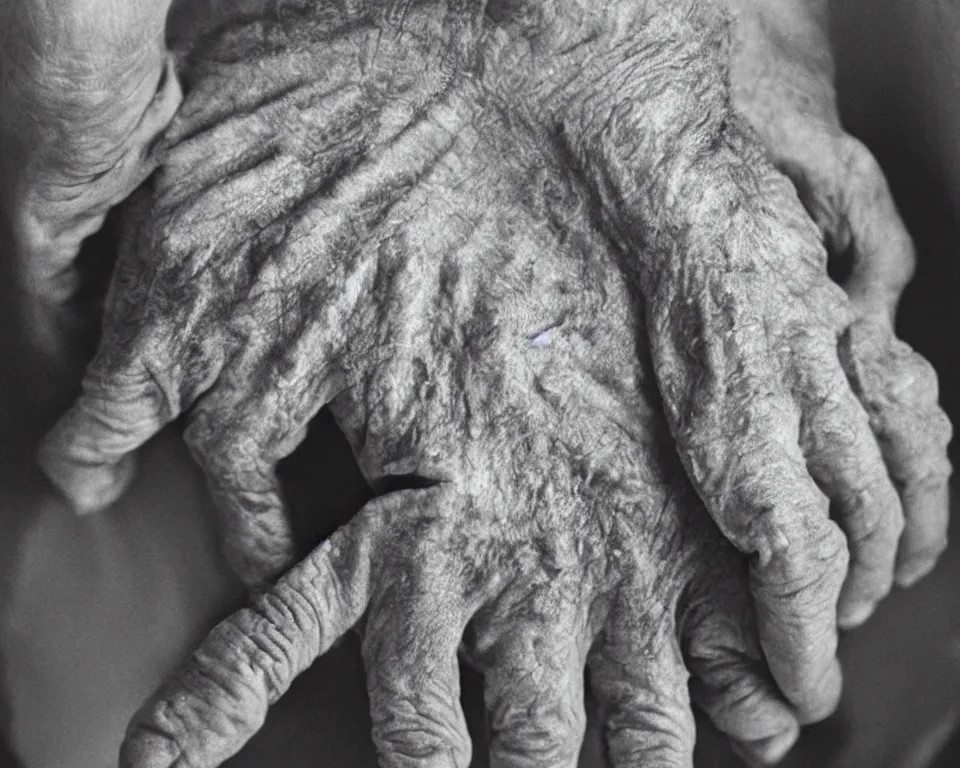 Image similar to a wrinkly old hand coming out of the toilet, horror movie poster