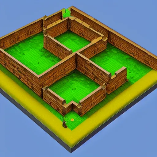 Image similar to isometric game 3d terrain