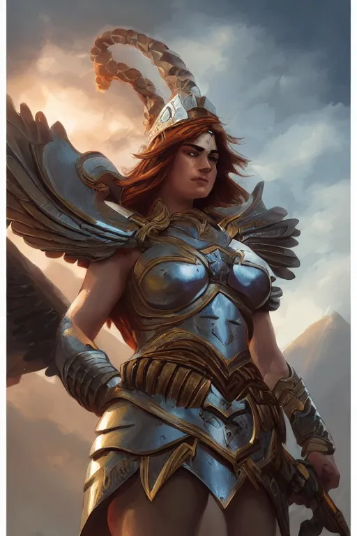 Image similar to amazon valkyrie athena, d & d, fantasy, portrait, highly detailed, headshot, digital painting, trending on artstation, concept art, sharp focus, illustration, art by artgerm and greg rutkowski and magali villeneuve