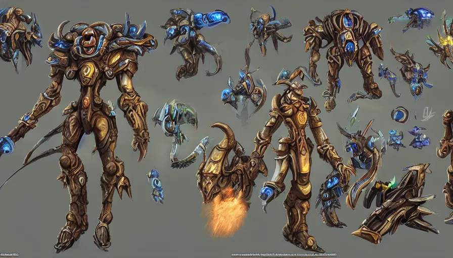 Image similar to the fourth race of starcraft 2, heavily inspired by one piece, character first look, highly detailed and beautiful concept art