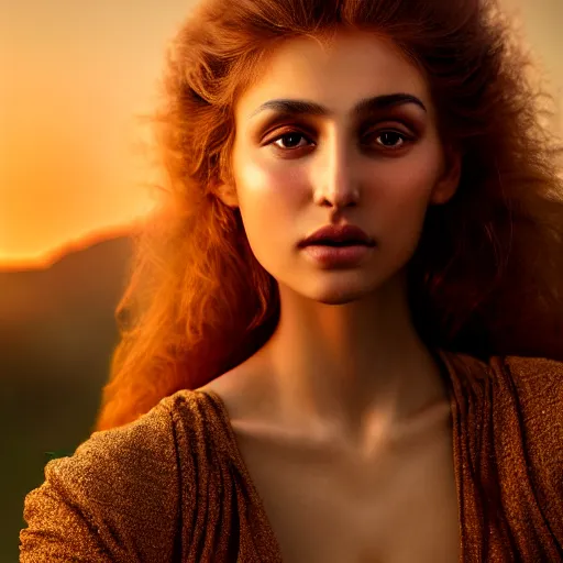 Prompt: photographic portrait of a stunningly beautiful renaissance azeri female in soft dreamy light at sunset, contemporary fashion shoot, by edward robert hughes, annie leibovitz and steve mccurry, david lazar, jimmy nelsson, breathtaking, 8 k resolution, extremely detailed, beautiful, establishing shot, artistic, hyperrealistic, beautiful face, octane render