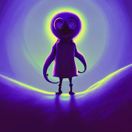 Image similar to curled perspective digital art of a grandpa with a photo camera with a blue eyes baby girl by anton fadeev from nightmare before christmas