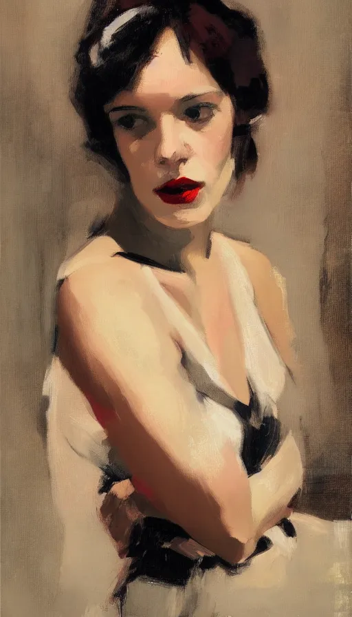 Image similar to a beautiful woman, portrait, by malcolm t. liepke