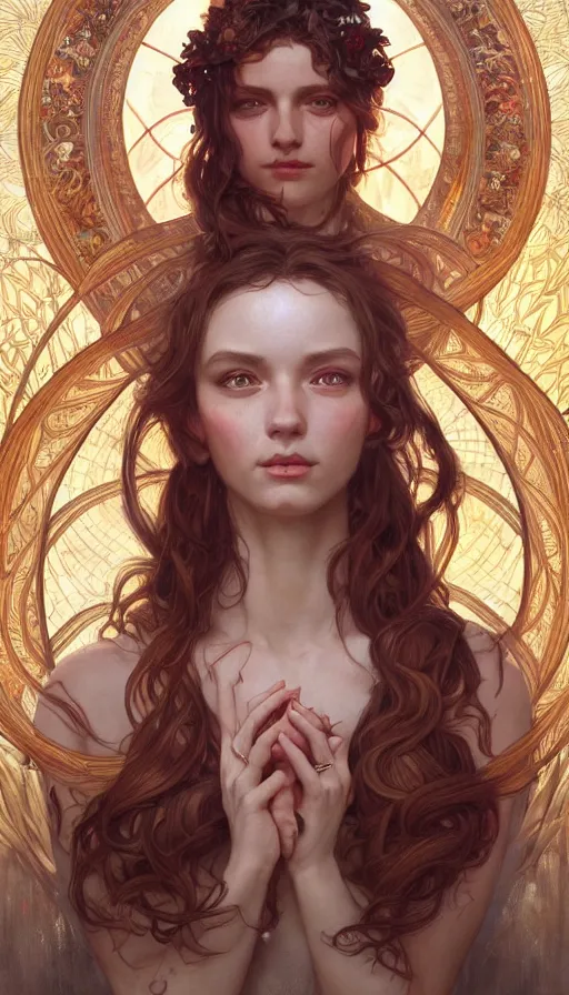 Image similar to metamorphosis, perfectly-centered-Portrait of the most beautiful woman on the planet, insane, intricate, highly detailed, digital painting, artstation, concept art, smooth, sharp focus, illustration, Unreal Engine 5, 8K, art by artgerm and greg rutkowski and alphonse mucha