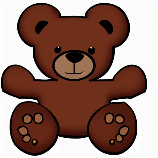 Prompt: a vector graphic of a teddy bear