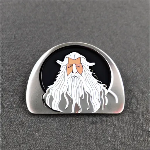 Prompt: gandalf enamel pin