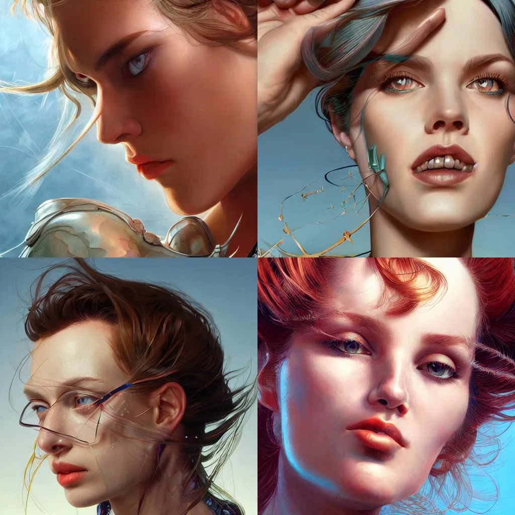 Prompt: close-up highly detailed, sharp focus, digital painting, artwork by Victor Adame Minguez + Yuumei + Tom Lovell + Sandro Botticelli