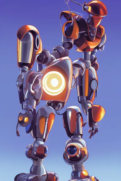 Image similar to metabots medabots medarotto medarot robot minimalist comics, behance hd by jesper ejsing, by rhads, makoto shinkai and lois van baarle, ilya kuvshinov, rossdraws global illumination ray tracing hdr radiating a glowing aura