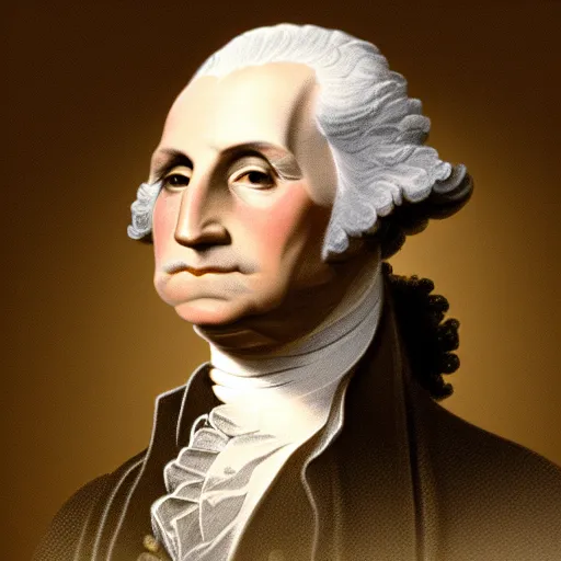 Prompt: hyper realistic dslr shot of george washington incredible detail features in 2 0 2 2