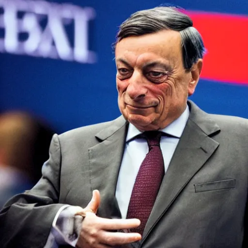 Image similar to Mario Draghi becomes a mais farmer