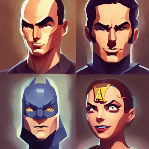 Image similar to face icon stylized minimalist justice league, loftis, cory behance hd by jesper ejsing, by rhads, makoto shinkai and lois van baarle, ilya kuvshinov, rossdraws global illumination