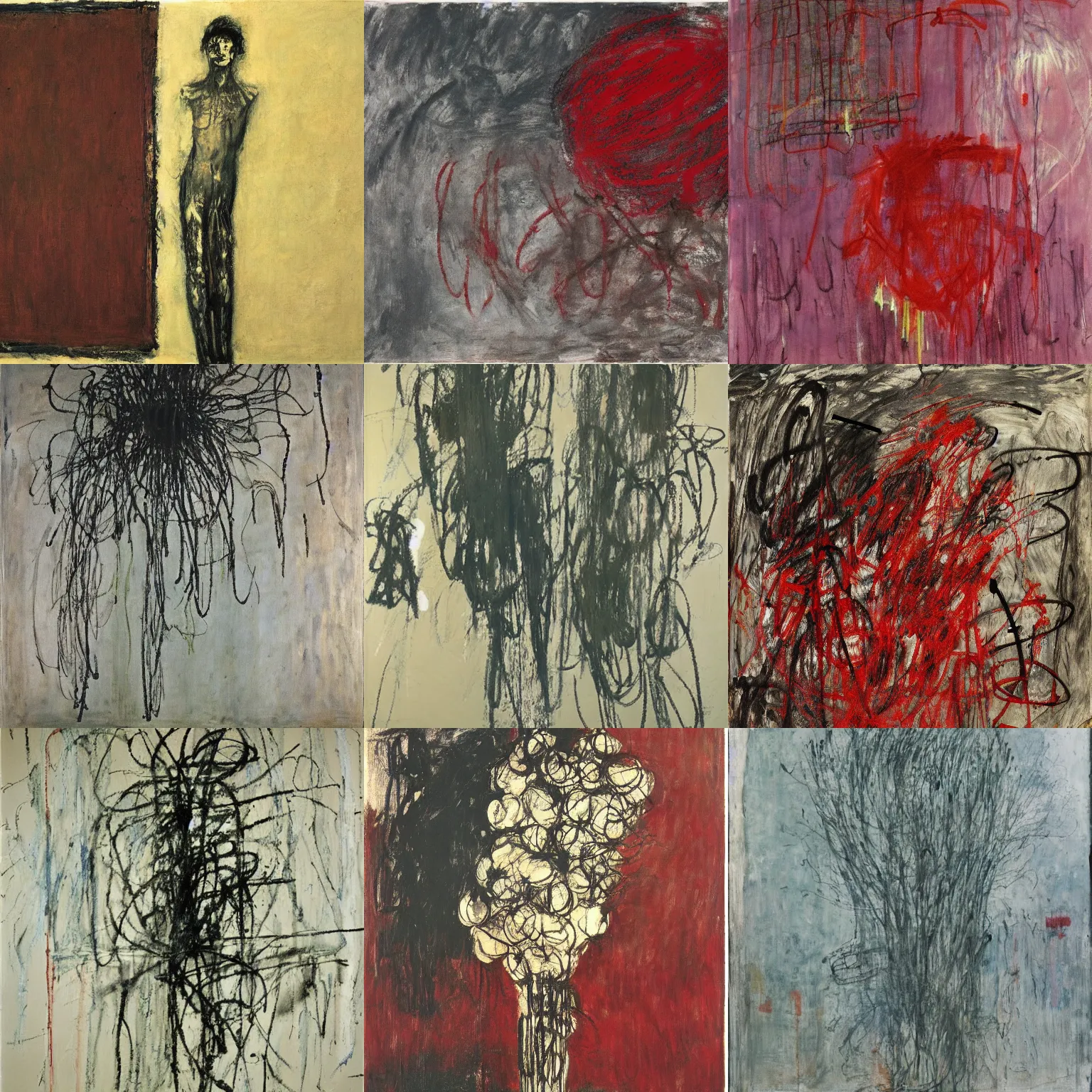 Prompt: artwork by cy twombly, otto dix