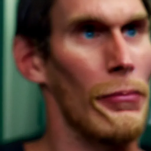 Prompt: an uncomfortably close picture of Jerma985, blurry, cryptid