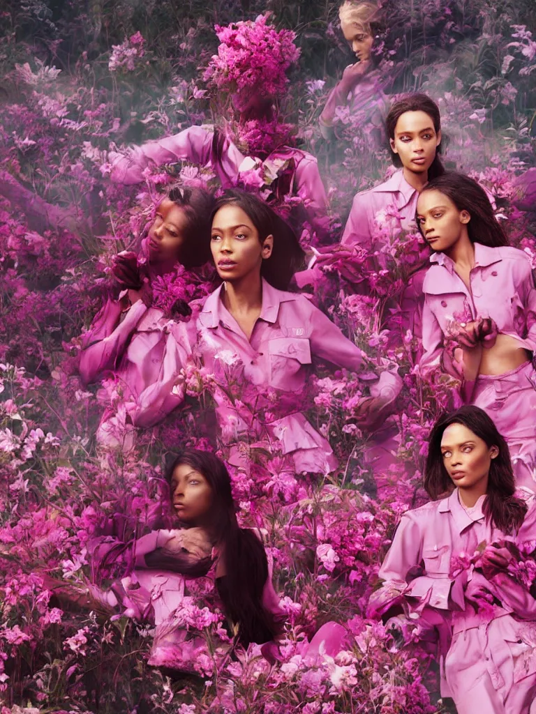 Image similar to portrait fragrance advertising campaign by richard mosse