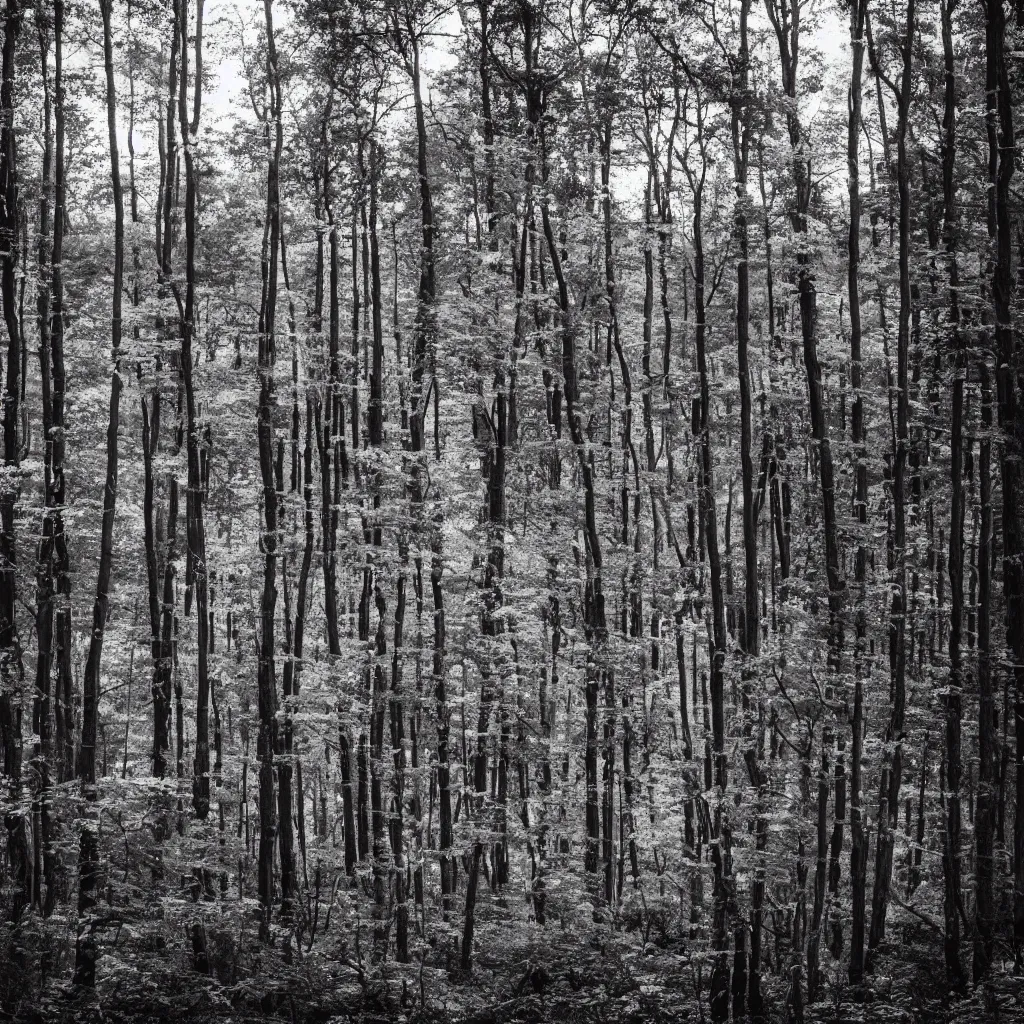 Image similar to monochrome photo of a swedish forest