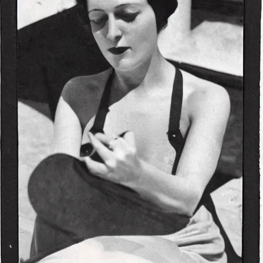 Prompt: woman, selfie, 1930