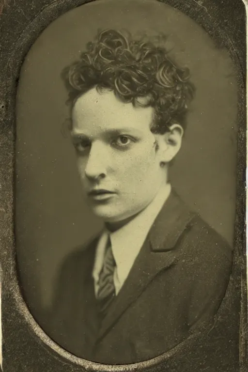 Image similar to a tintype photograph of Cyclopes