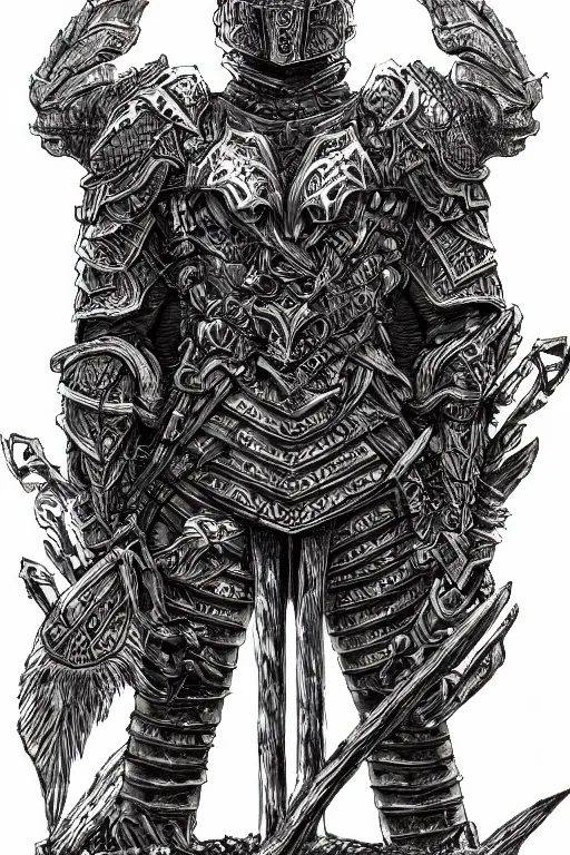 Image similar to human warrior wearing tree themed armour, symmetrical, highly detailed, digital art, sharp focus, trending on art station, kentaro miura manga art style