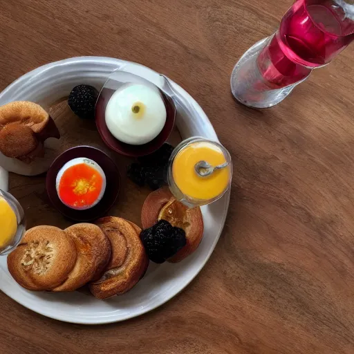 Prompt: breakfast in jupiter rings