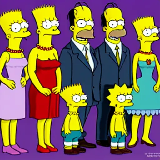 Image similar to howard phillips lovecraft in the form of the simpsons characters, the simpsons