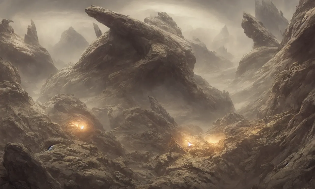 Image similar to An advanced alien civilization, Prometheus, Dune, cinematic lighting, cinematic, concept art, 4k, detailed, award-winning, by Alphone Mucha, Greg Rutkowski, James Gurney