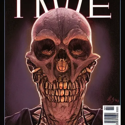 Image similar to Time Magazine cover of Vecna from StrangerThings Series