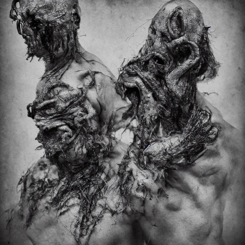 Prompt: super detailed studio portraits of innsmouth dwellers, innsmouth ocean - dwellers, hp lovecraft style, artistic photo, noir, monochrome, dark atmosphere, commercial photography, fine art, leica, hasselblad quality, beksinski style