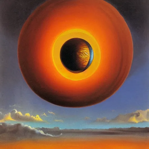 Prompt: A fireball painted by Dali