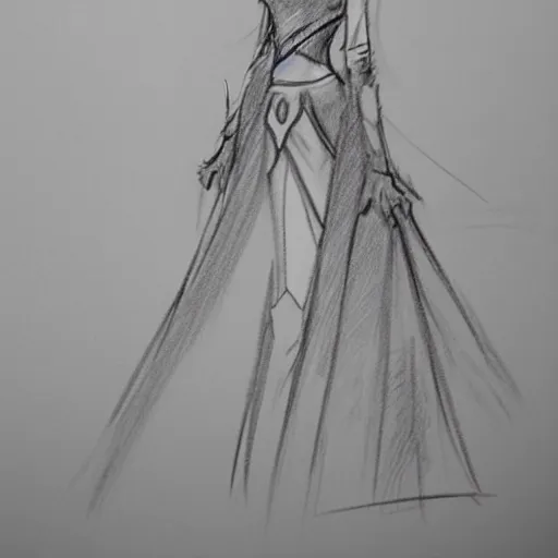 Image similar to milt kahl sketch of victoria justice as princess padme from star wars episode 3