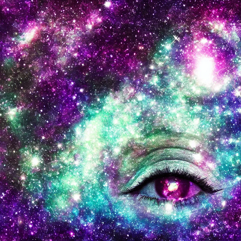 Image similar to galaxy in the eye 👁️ , high quality, galaxy, 🌌, photo,high details, digital art,