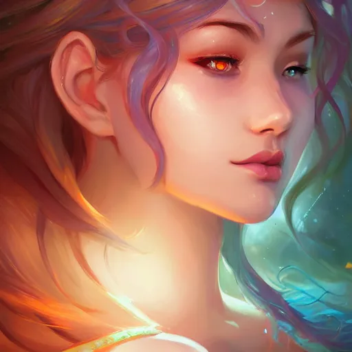 Prompt: a portrait of a beautiful mermaid, art by lois van baarle and loish and ross tran and rossdraws and sam yang and samdoesarts and artgerm and saruei, digital art, highly detailed, intricate, sharp focus, Trending on Artstation HQ, deviantart, unreal engine 5, 4K UHD image