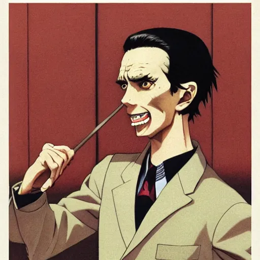 Image similar to anime joseph goebbels by hasui kawase by richard schmid