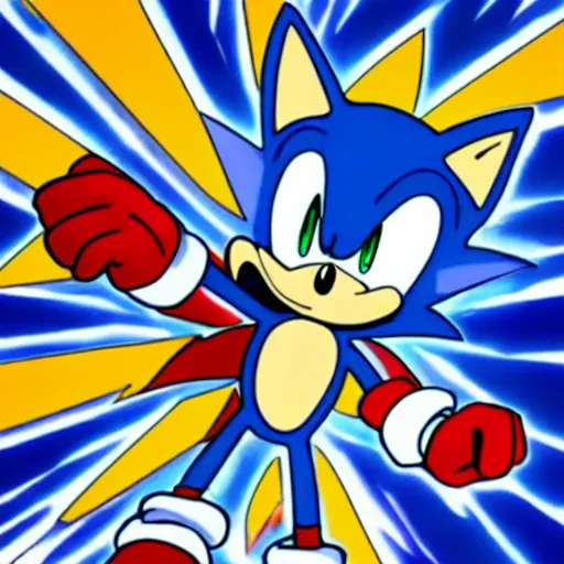 Image similar to sonic the hedgehog as a megaman boss