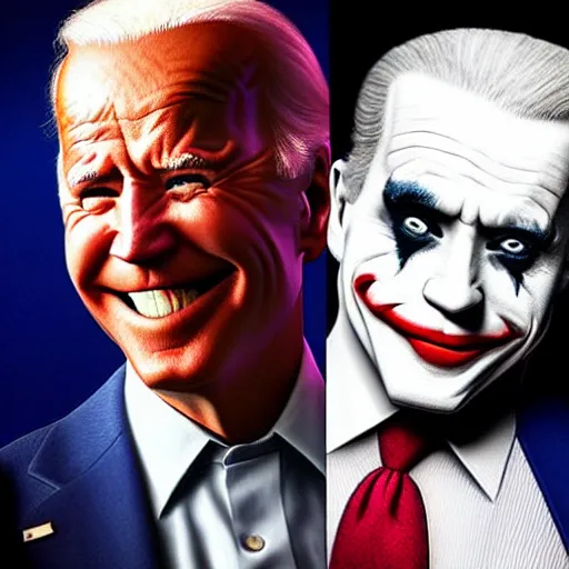 Image similar to joe biden as the joker 4 k