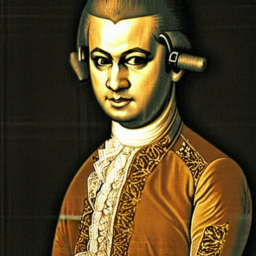 Image similar to Mozart mixing at the turntables