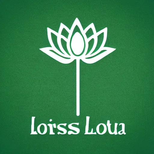 Prompt: company logo of a lotus flower with a leaf, professional