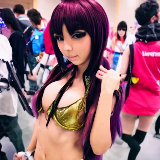 Prompt: Instagram model at anime convention