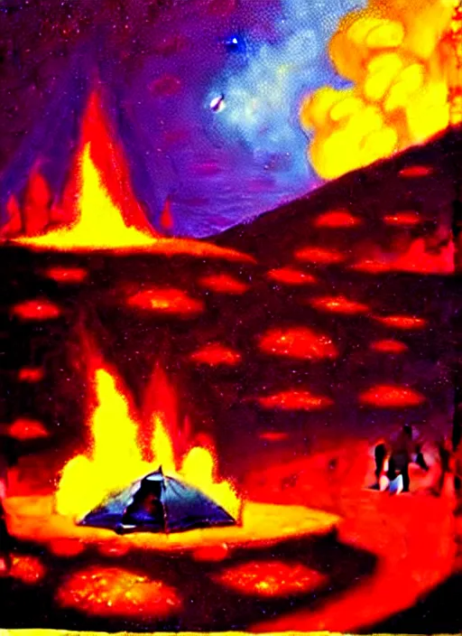 Image similar to camp fire by paul lehr