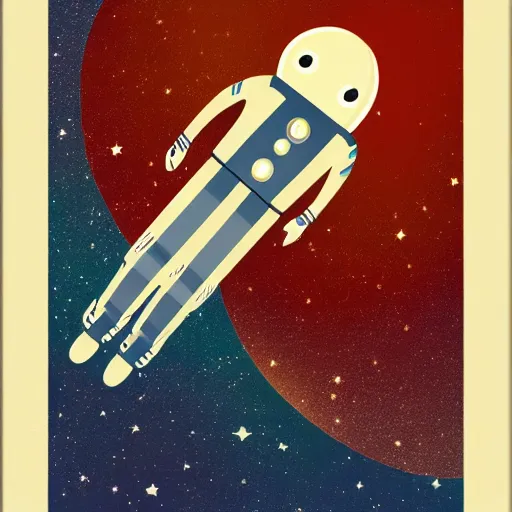 Image similar to art deco astronaut