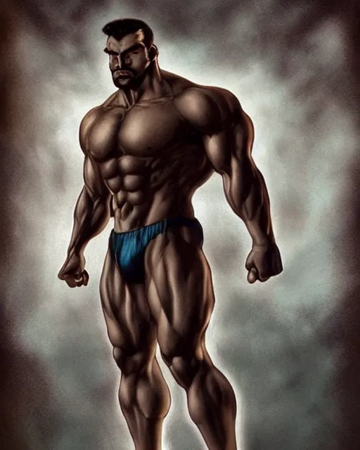 prompthunt: gigachad luigi bodybuilder fighting like saitama wearing a suit  in the mountain, fantasy character portrait, ultra realistic, anime key  visual, full body concept art like ernest khalimov, intricate details,  highly detailed