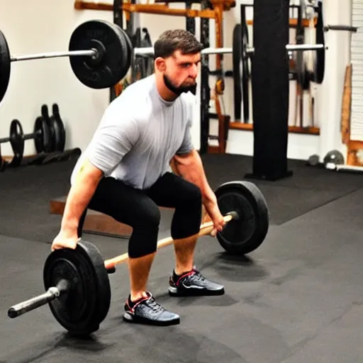 Image similar to jesus christ deadlifting