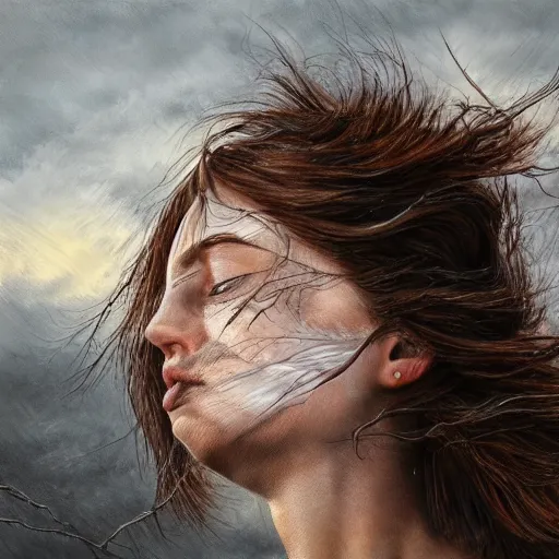 Prompt: wind kissed pictures, ashes, lament, photorealism, hyper - realism, 4 k, high resolution, hyper detailed, realistic, by munier,