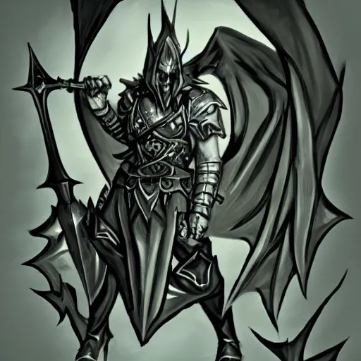 Prompt: an evil black sword, on a blank background. dungeons and dragons illustration