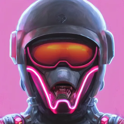 Image similar to helmet lion cyberpunk made of pink lava and fire marvel comics style, profile portrait, cyberpunk fashion, realistic shaded perfect face, fine details, very dark environment, misty atmosphere, closeup, d & d, fantasy, intricate, elegant, highly detailed, digital painting, artstation, concept art, matte, sharp focus, illustration, hearthstone