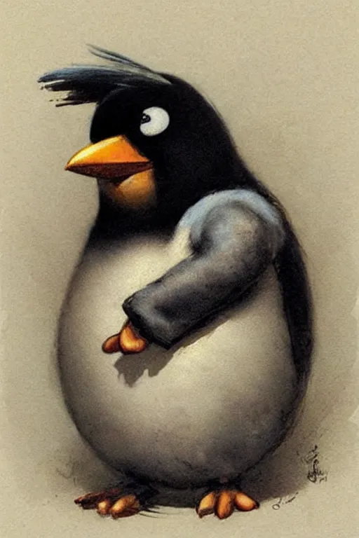 Image similar to ( ( ( ( ( bomb, the rotund black angry bird. muted colors. ) ) ) ) ) by jean - baptiste monge!!!!!!!!!!!!!!!!!!!!!!!!!!!